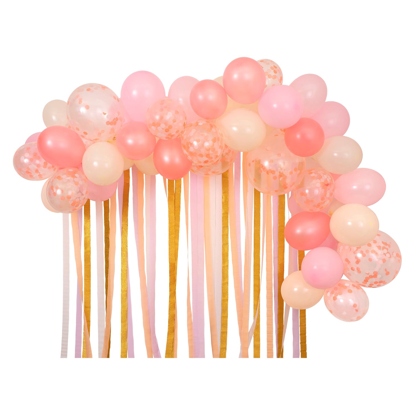 Pink Balloon Arch & Streamer Garland (x 50 balloons)
