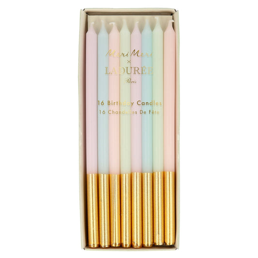 Ladurée Paris Gold Leaf Candles, Pack of 16