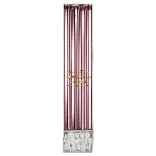 Metallic Pink Long Candles