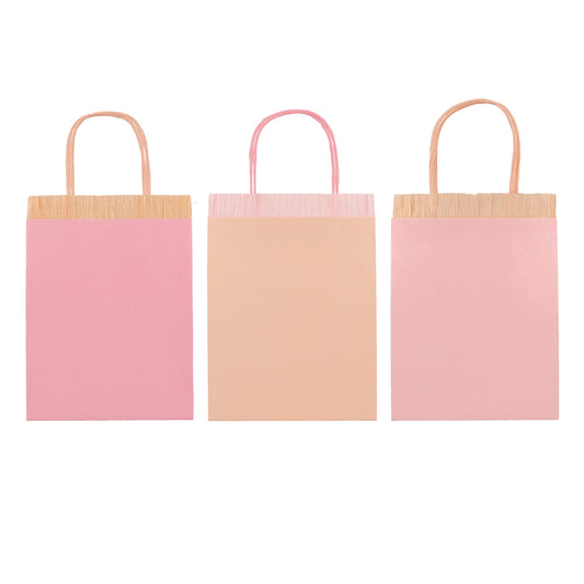 Pink Fringe Party Bags, Pack of 8